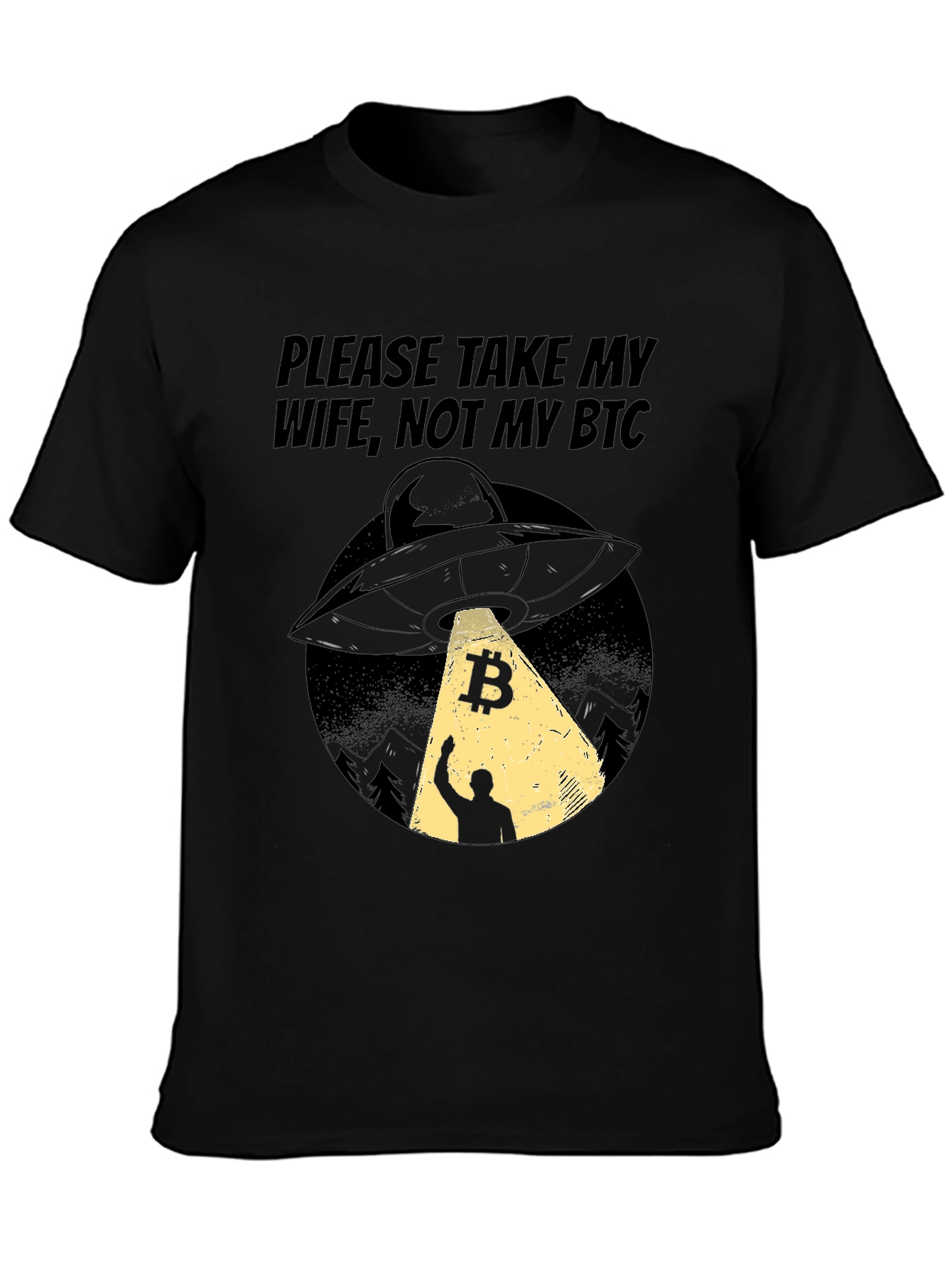 Bitcoin UFO Abduction T-Shirt