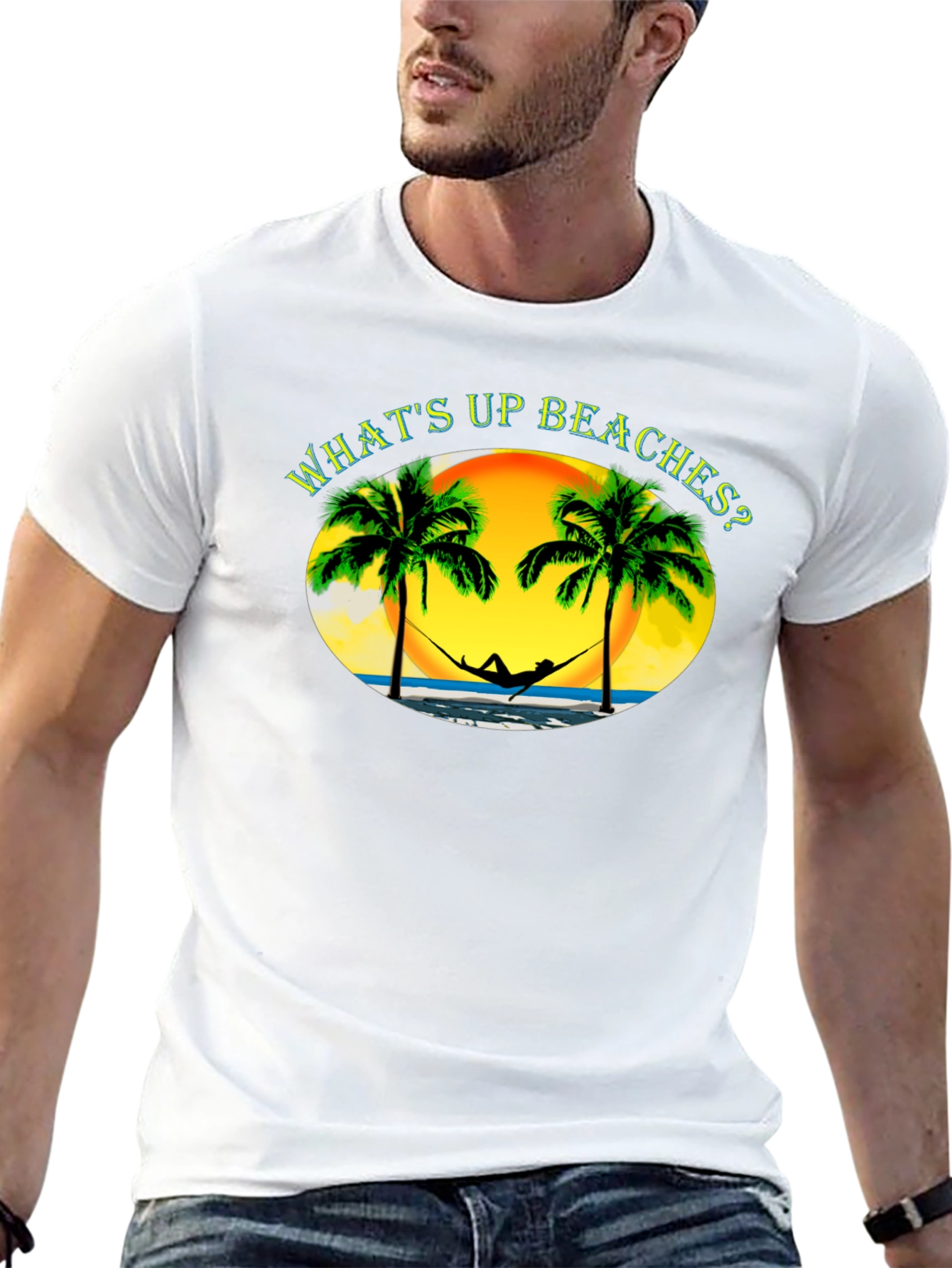 Whats Up Beaches? T-Shirt - Tropical Getaway