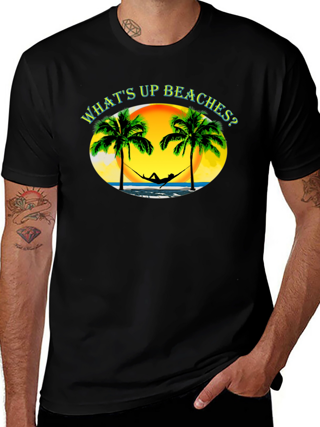 Whats Up Beaches? T-Shirt - Tropical Getaway