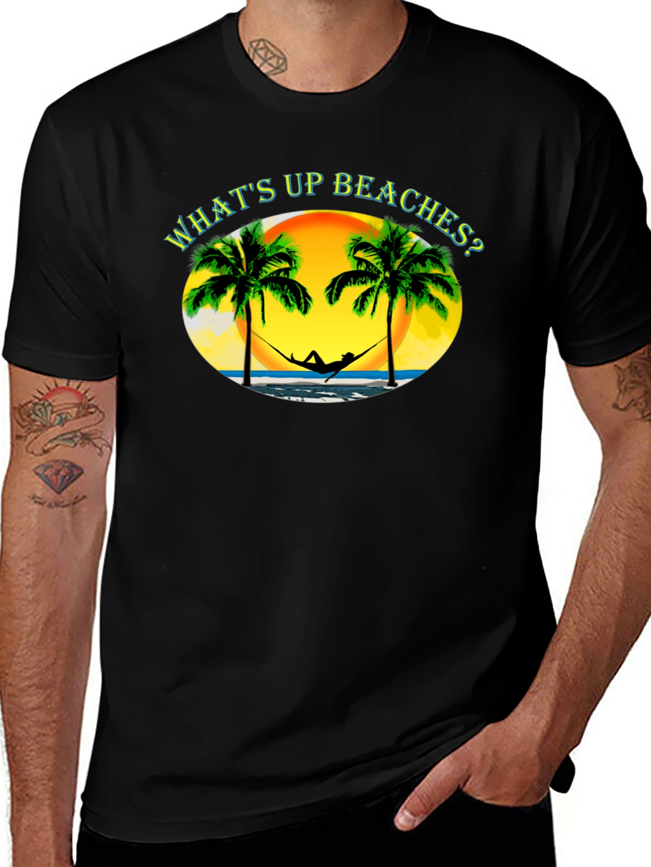 Whats Up Beaches? T-Shirt - Tropical Getaway