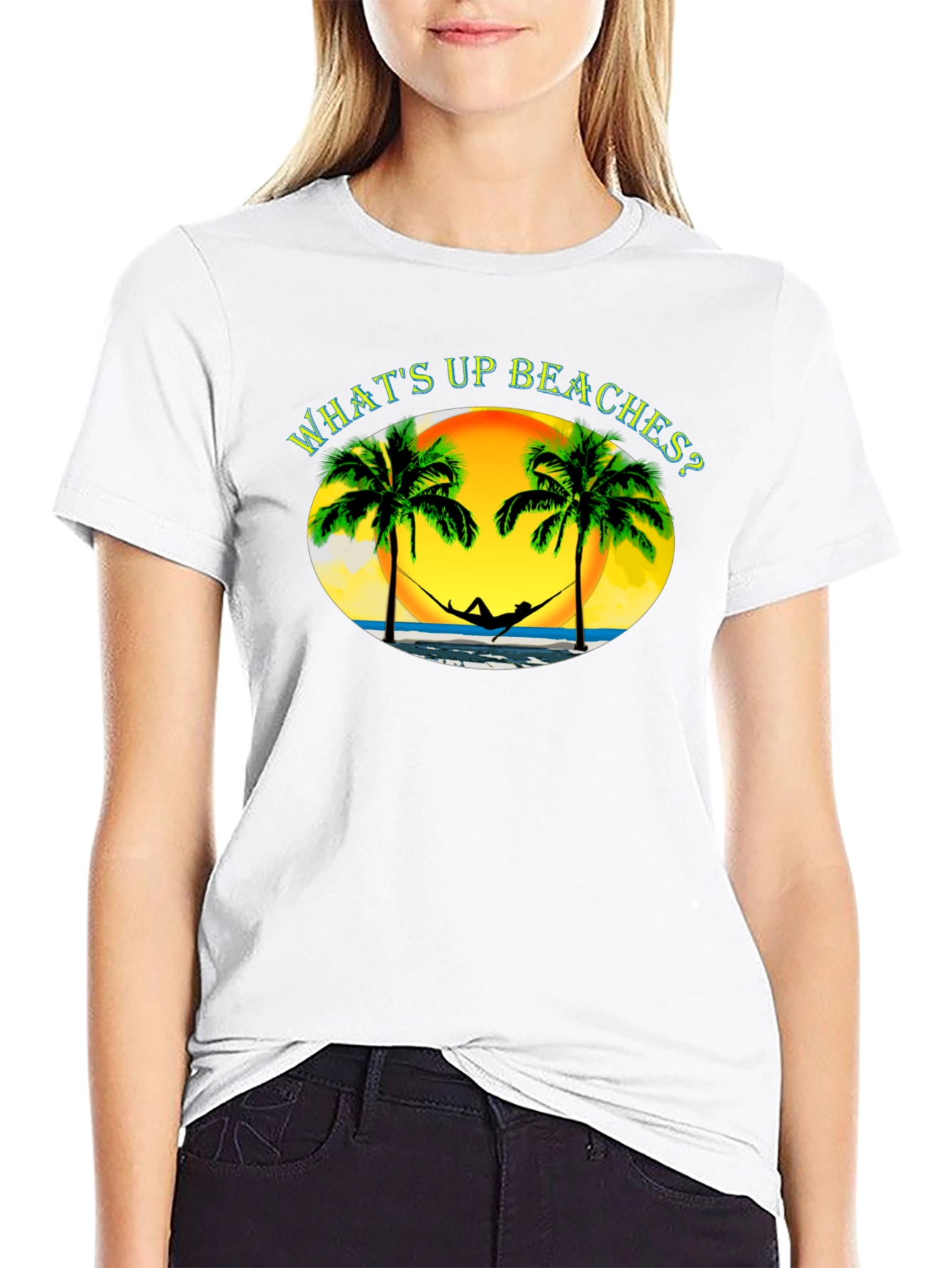 Whats Up Beaches? T-Shirt - Tropical Getaway