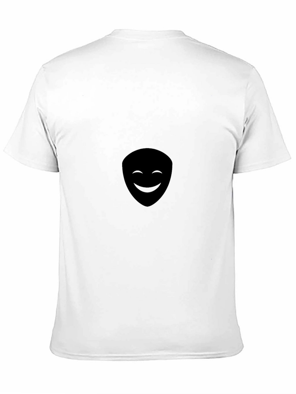 Mens Black Smiling Face Graphic Tee