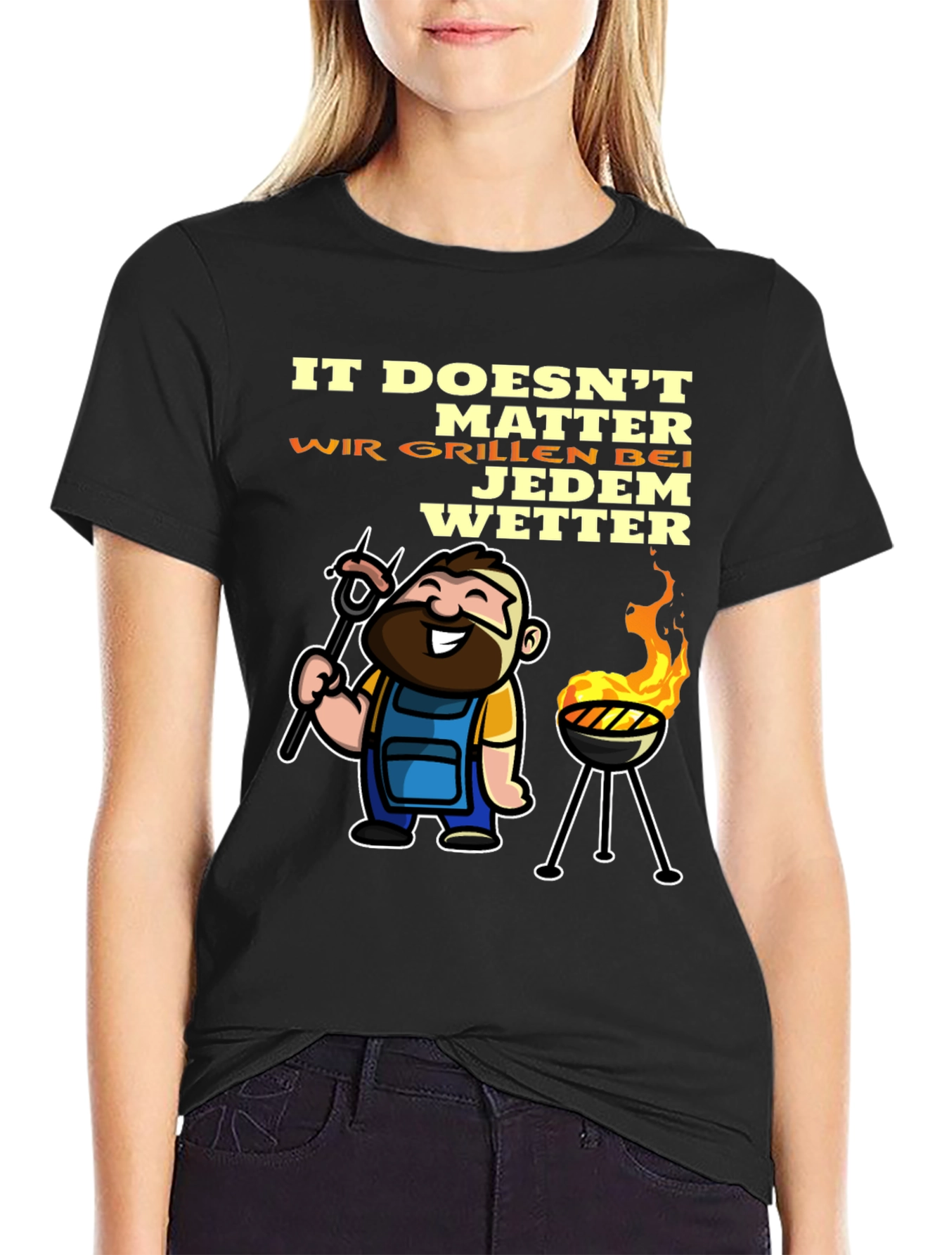 Grilling Humor T-Shirt - It Doesnt Matter BBQ in Any Weather!