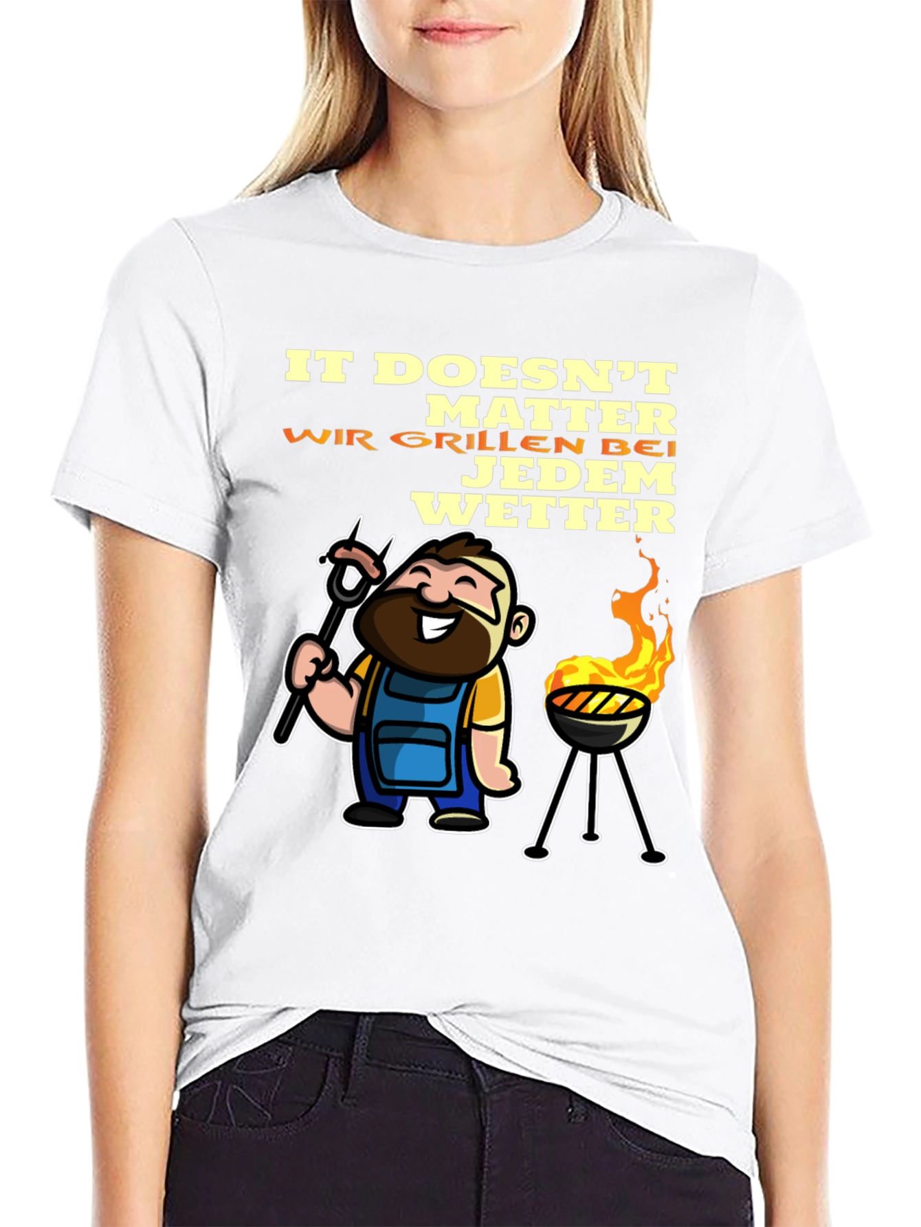 Grilling Humor T-Shirt - It Doesnt Matter BBQ in Any Weather!