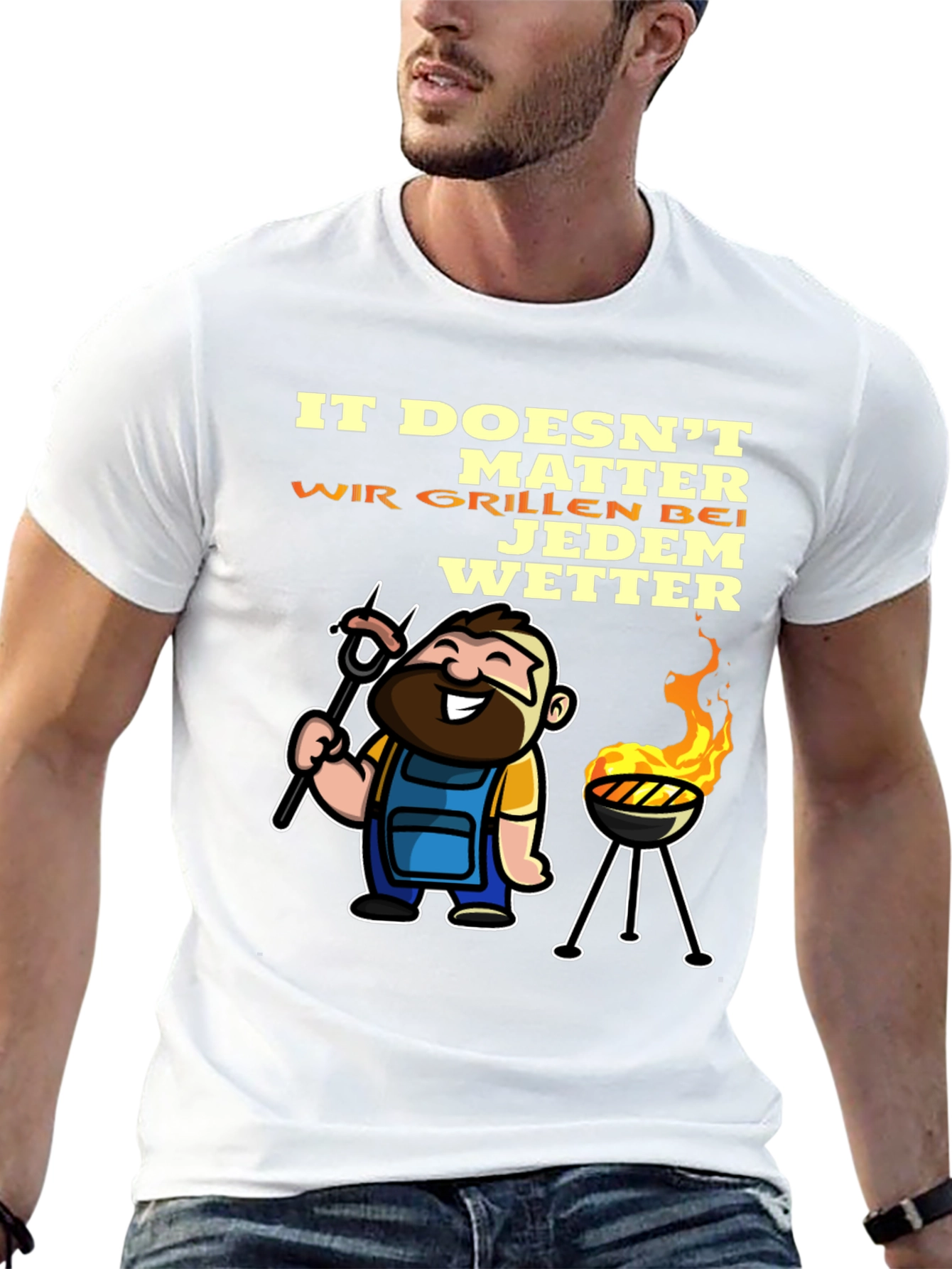 Grilling Humor T-Shirt - It Doesnt Matter BBQ in Any Weather!