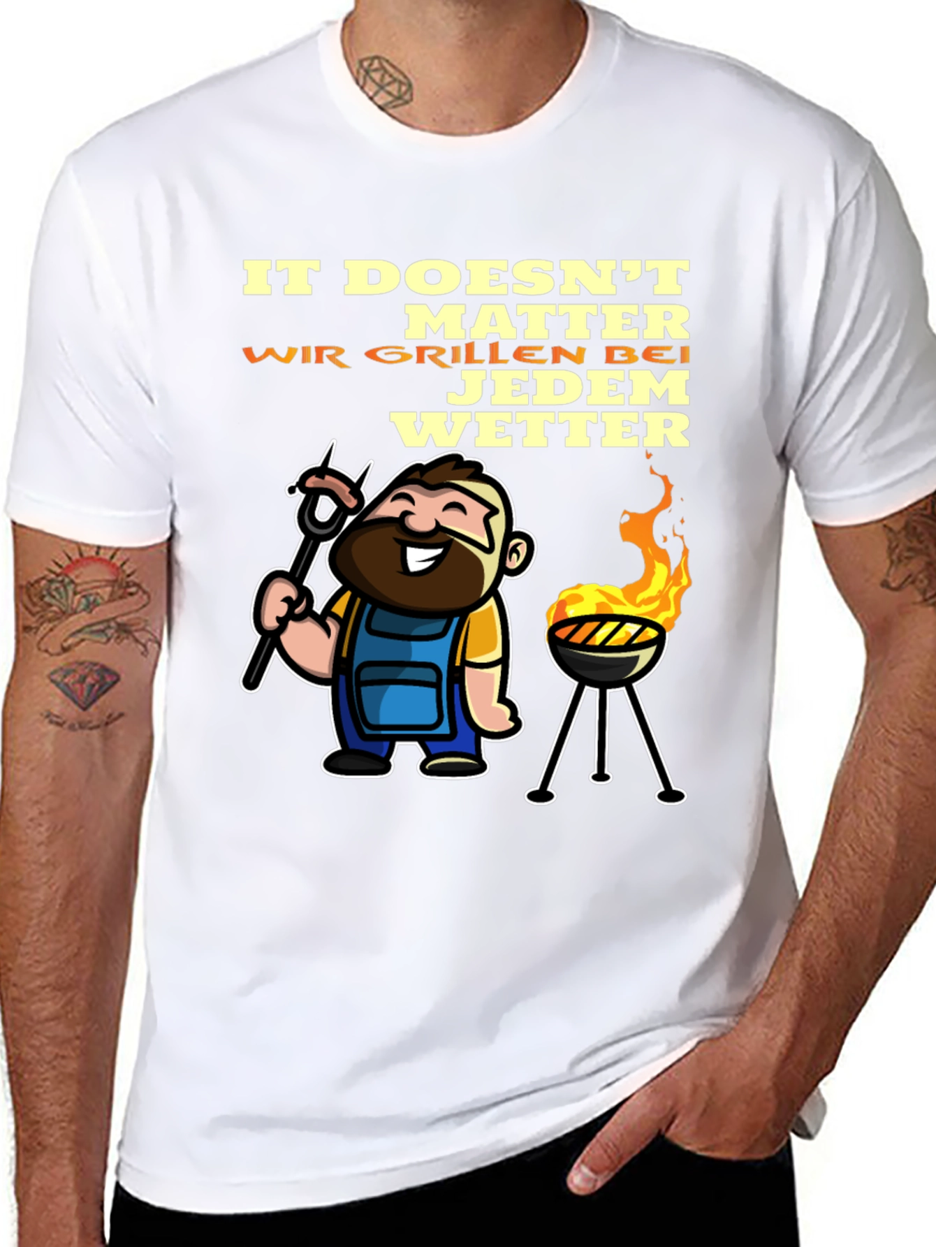 Grilling Humor T-Shirt - It Doesnt Matter BBQ in Any Weather!
