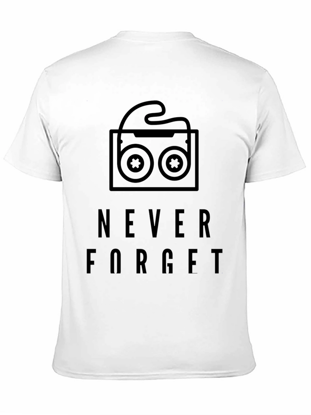 Retro Never Forget Cassette Tape Black T-Shirt