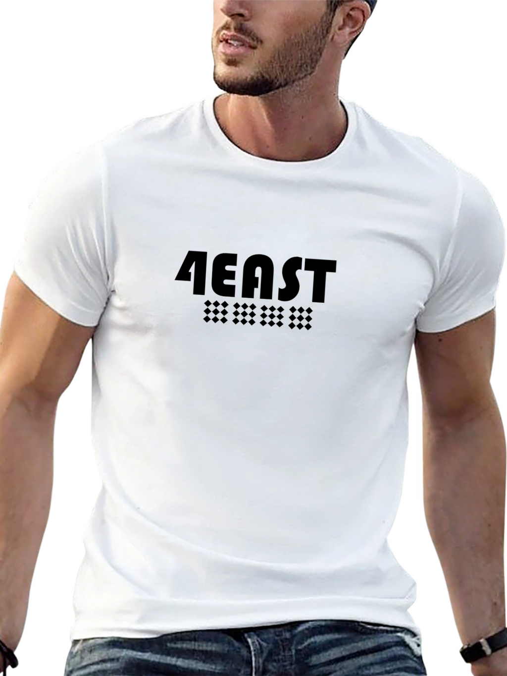 4EAST Black Graphic Tee - Street Style