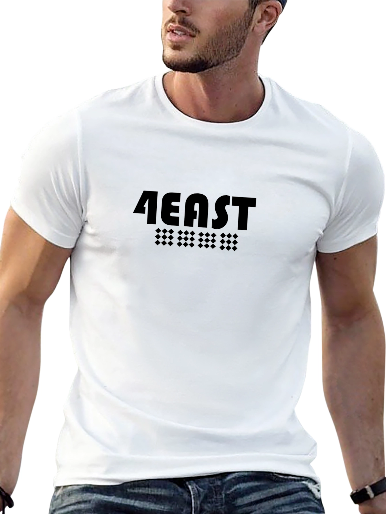 4EAST Black Graphic Tee - Street Style