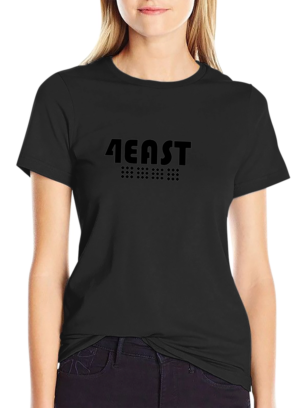 4EAST Black Graphic Tee - Street Style