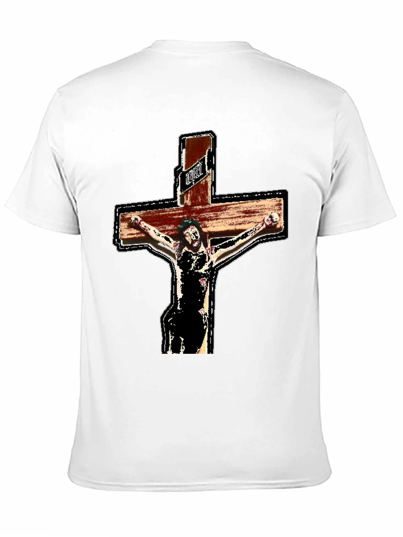 Religious Graphic Tee - Jesus on the Cross Black T-Shirt