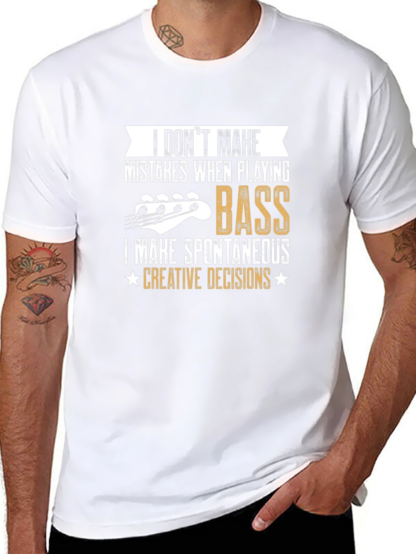 Bass Player Creative Decisions Graphic T-Shirt