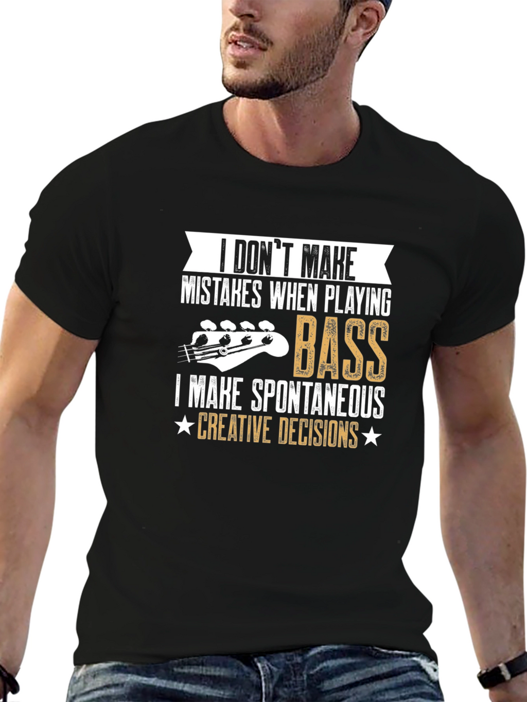 Bass Player Creative Decisions Graphic T-Shirt