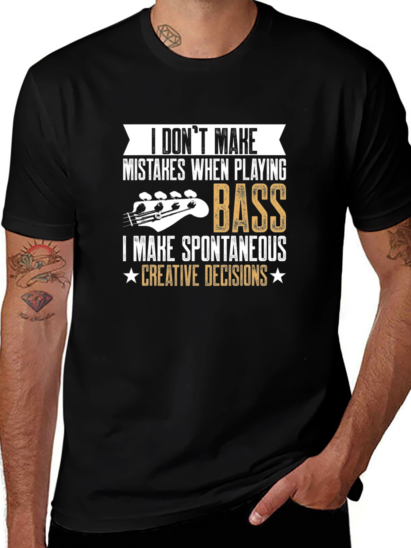 Bass Player Creative Decisions Graphic T-Shirt