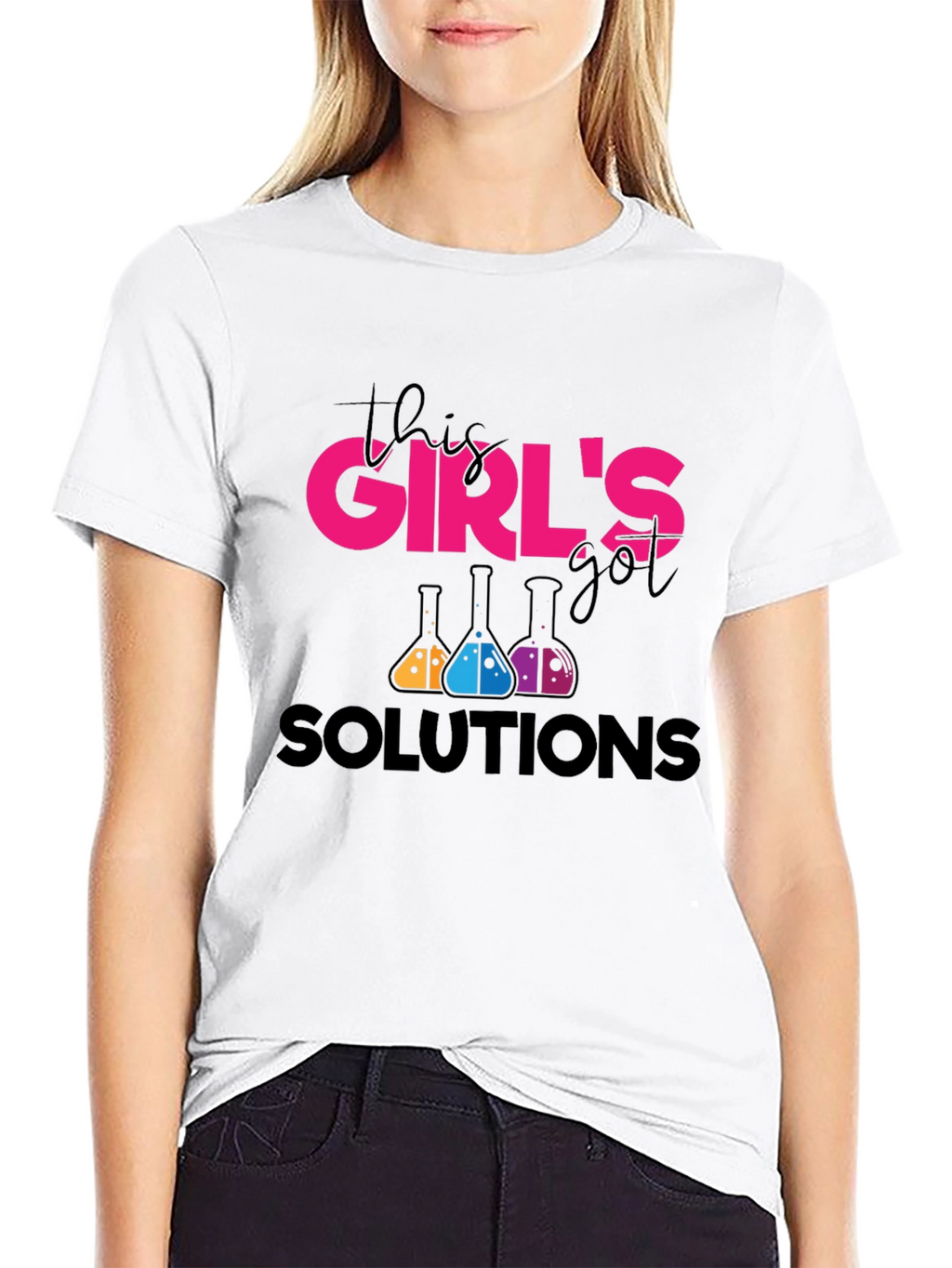 This Girls Got Solutions Black T-Shirt