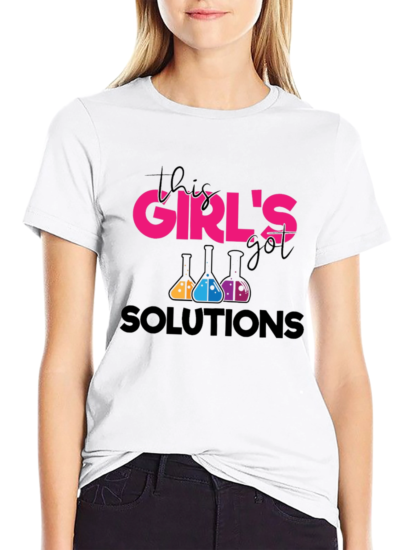 This Girls Got Solutions Black T-Shirt
