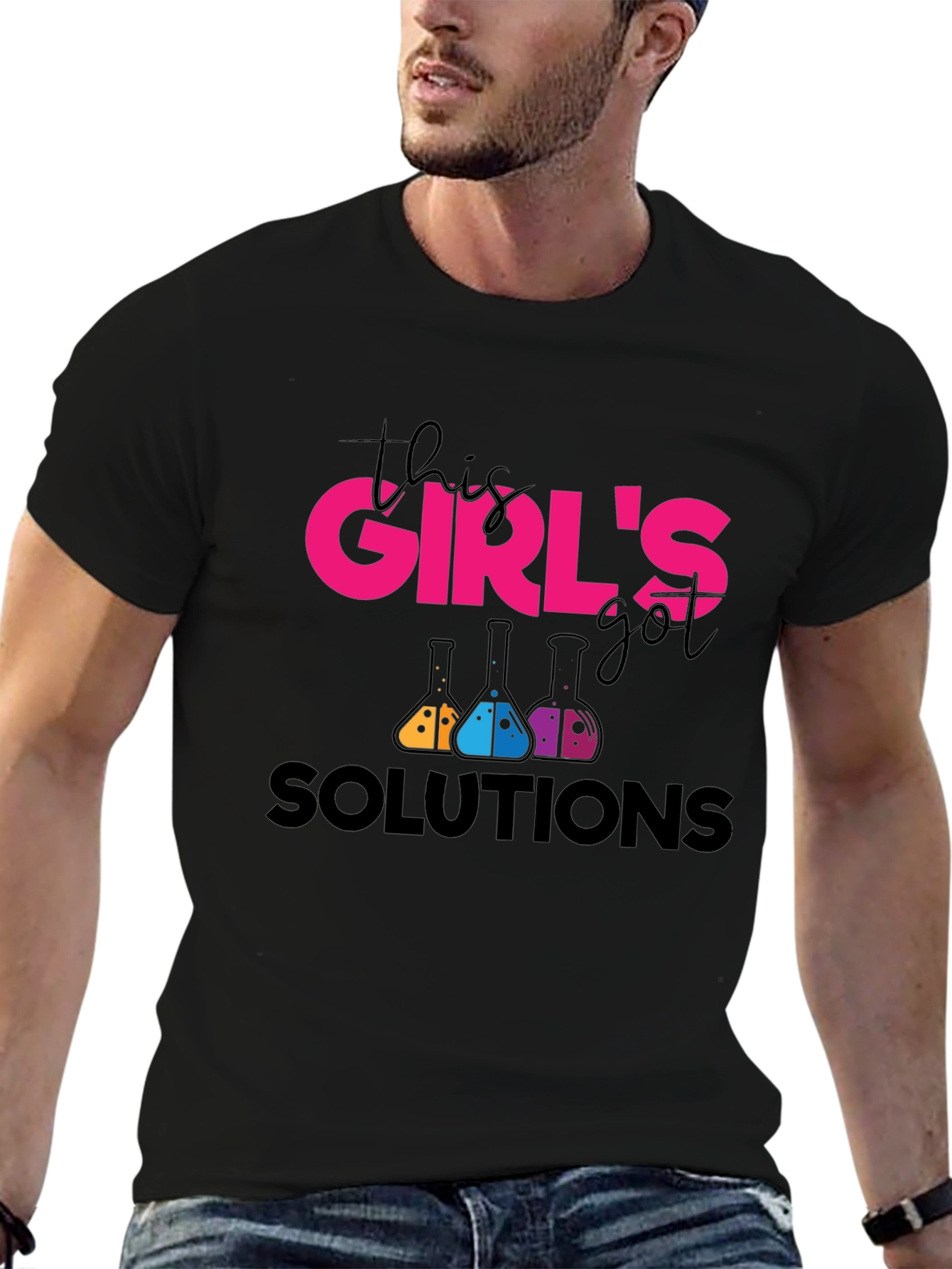 This Girls Got Solutions Black T-Shirt