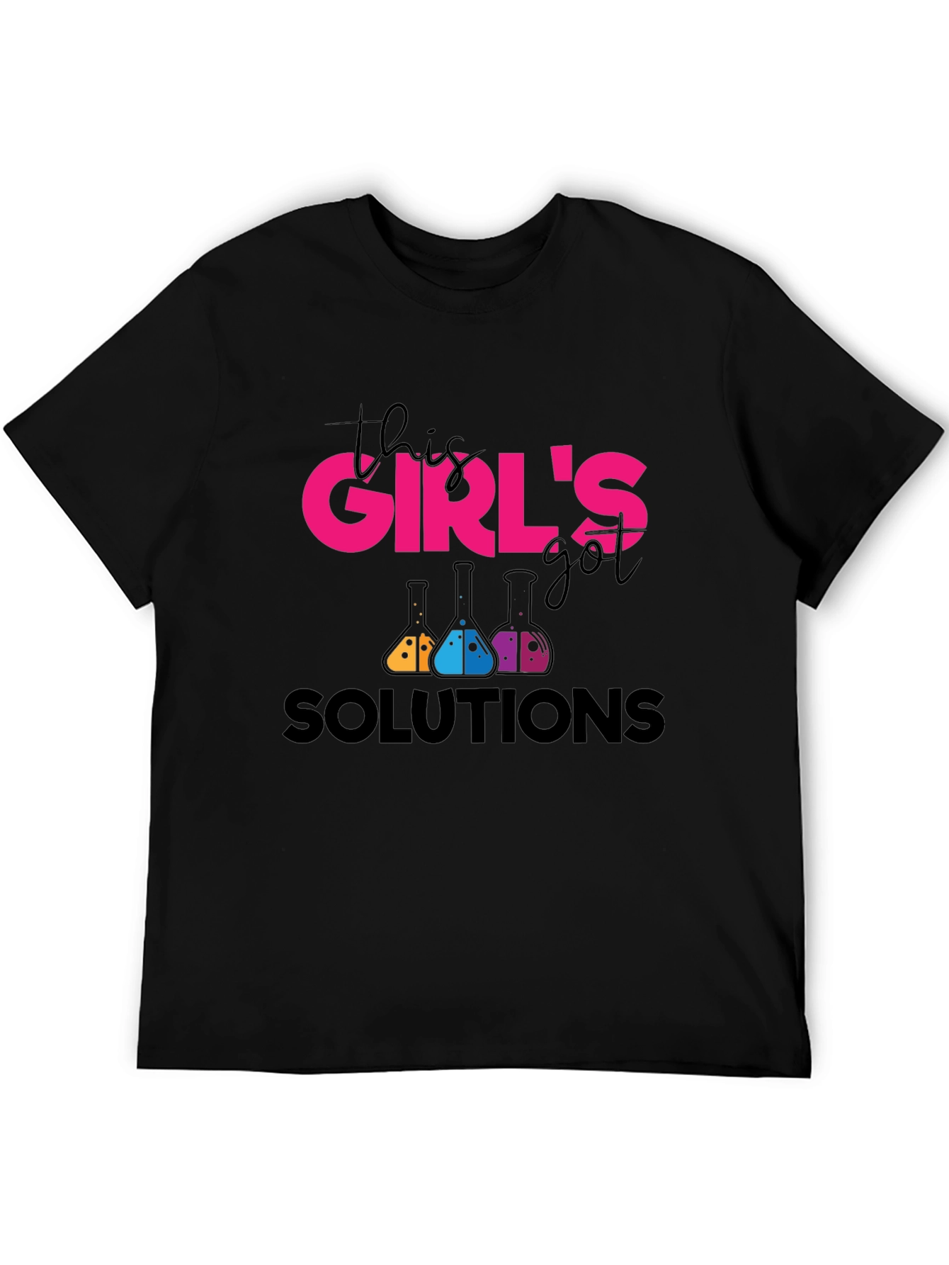 This Girls Got Solutions Black T-Shirt