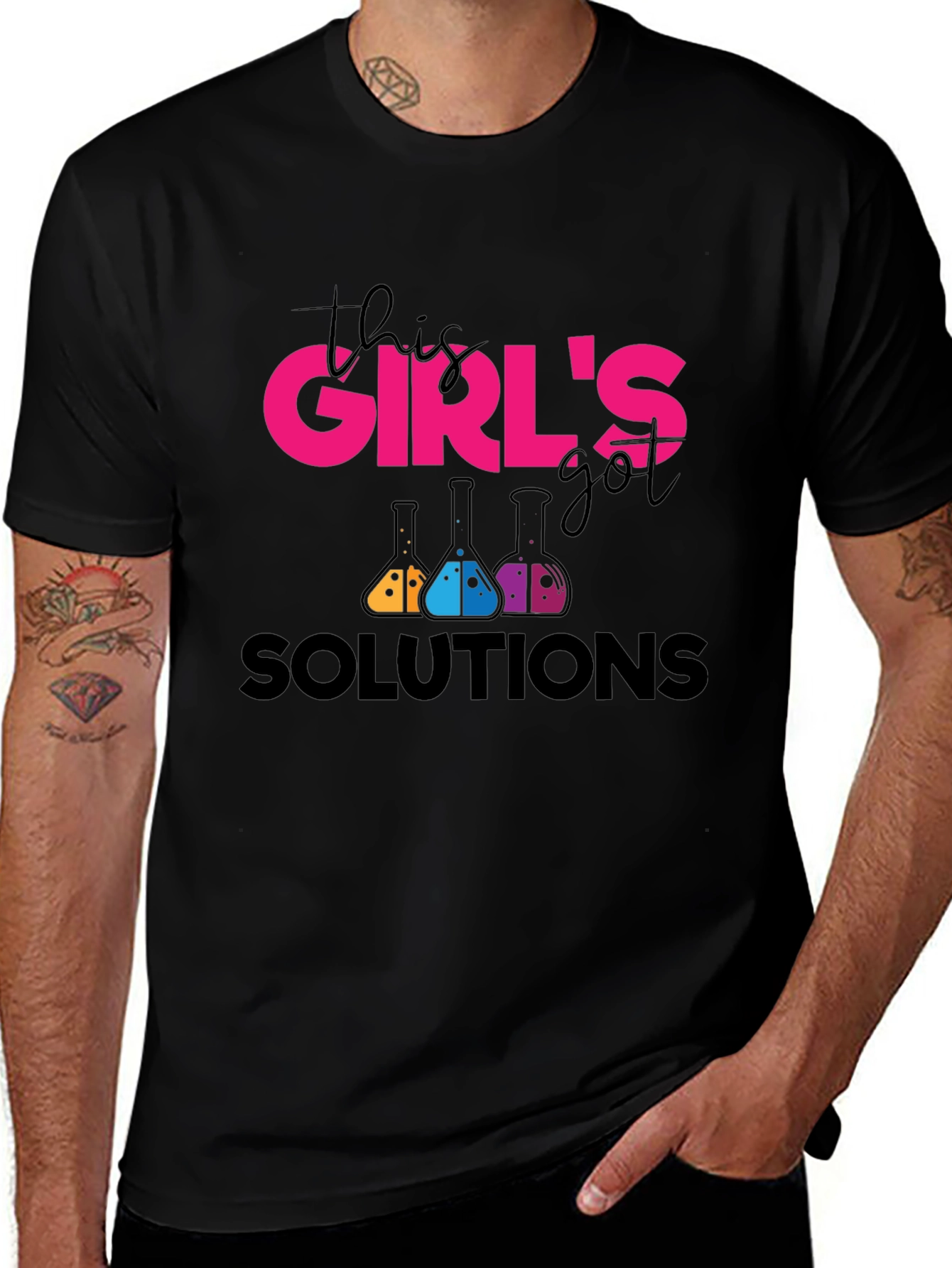 This Girls Got Solutions Black T-Shirt