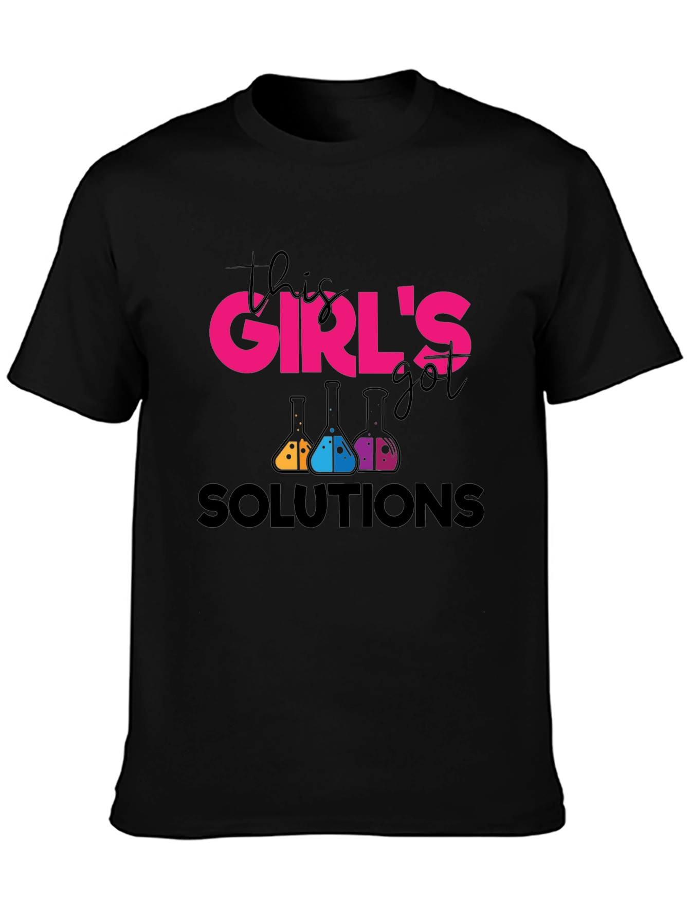 This Girls Got Solutions Black T-Shirt