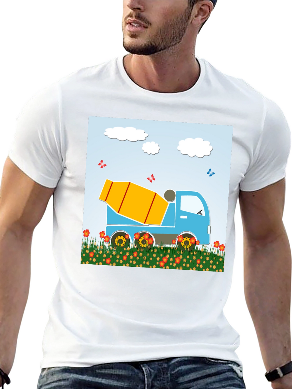 Cement Mixer Truck Graphic Tee