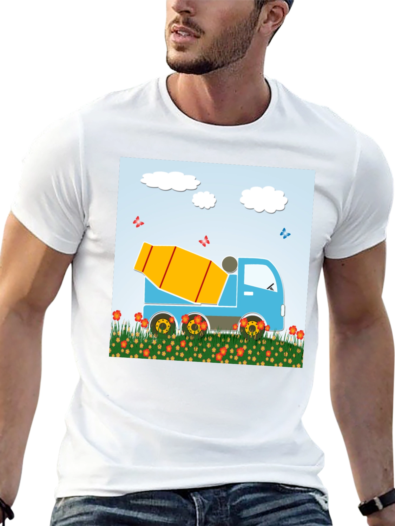 Cement Mixer Truck Graphic Tee