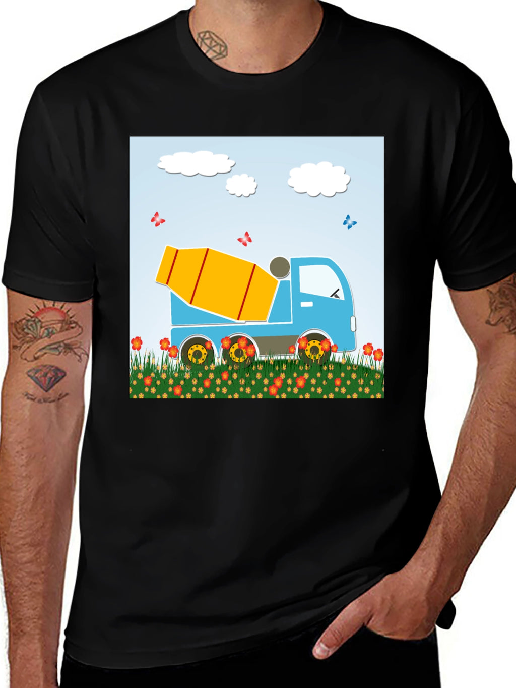 Cement Mixer Truck Graphic Tee