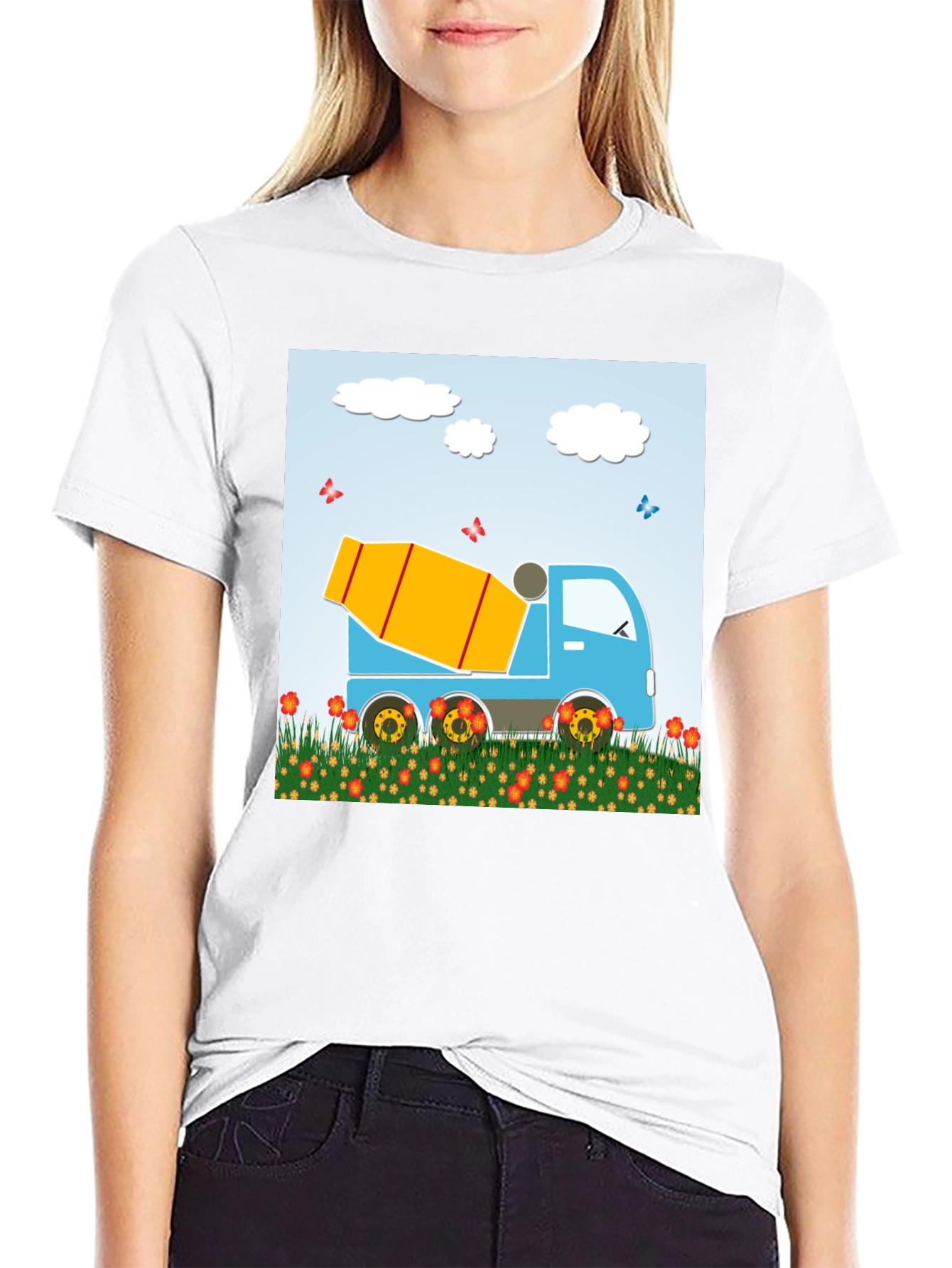 Cement Mixer Truck Graphic Tee