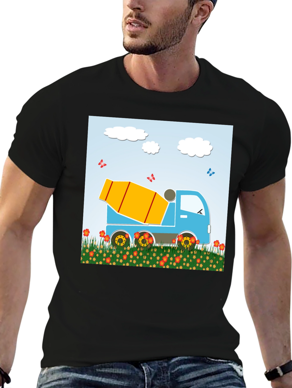 Cement Mixer Truck Graphic Tee