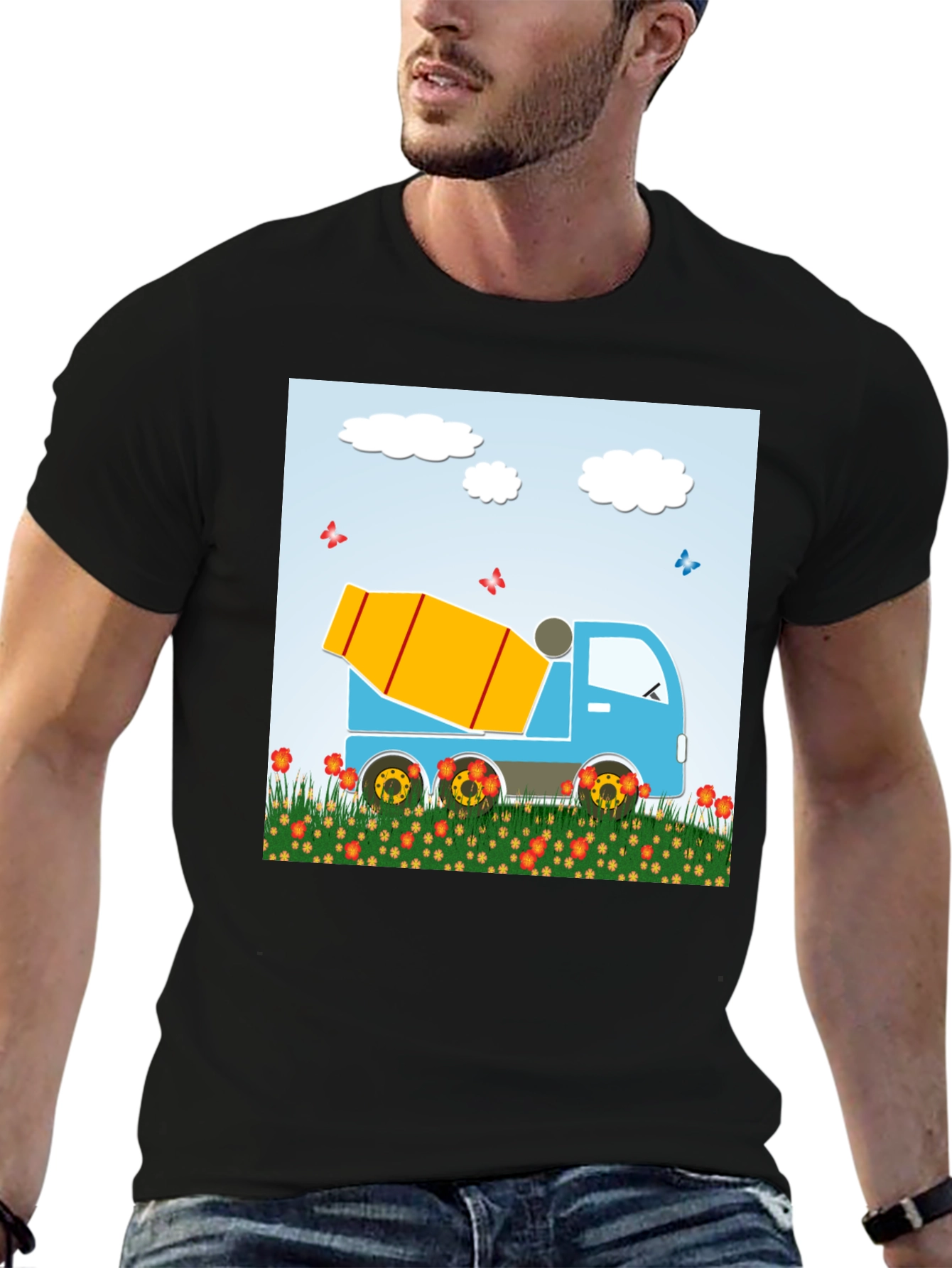 Cement Mixer Truck Graphic Tee
