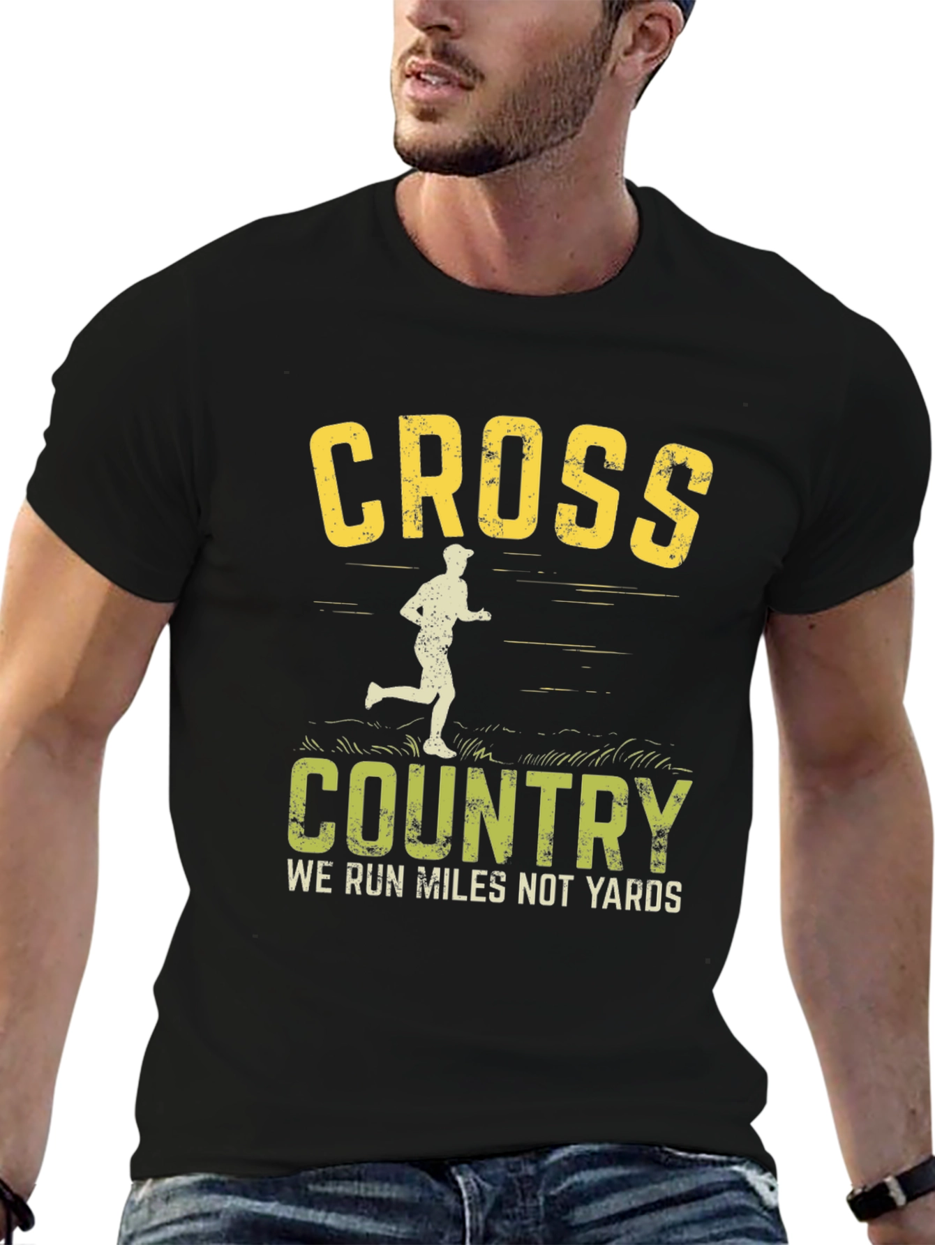 Cross Country Running T-Shirt - We Run Miles Not Yards