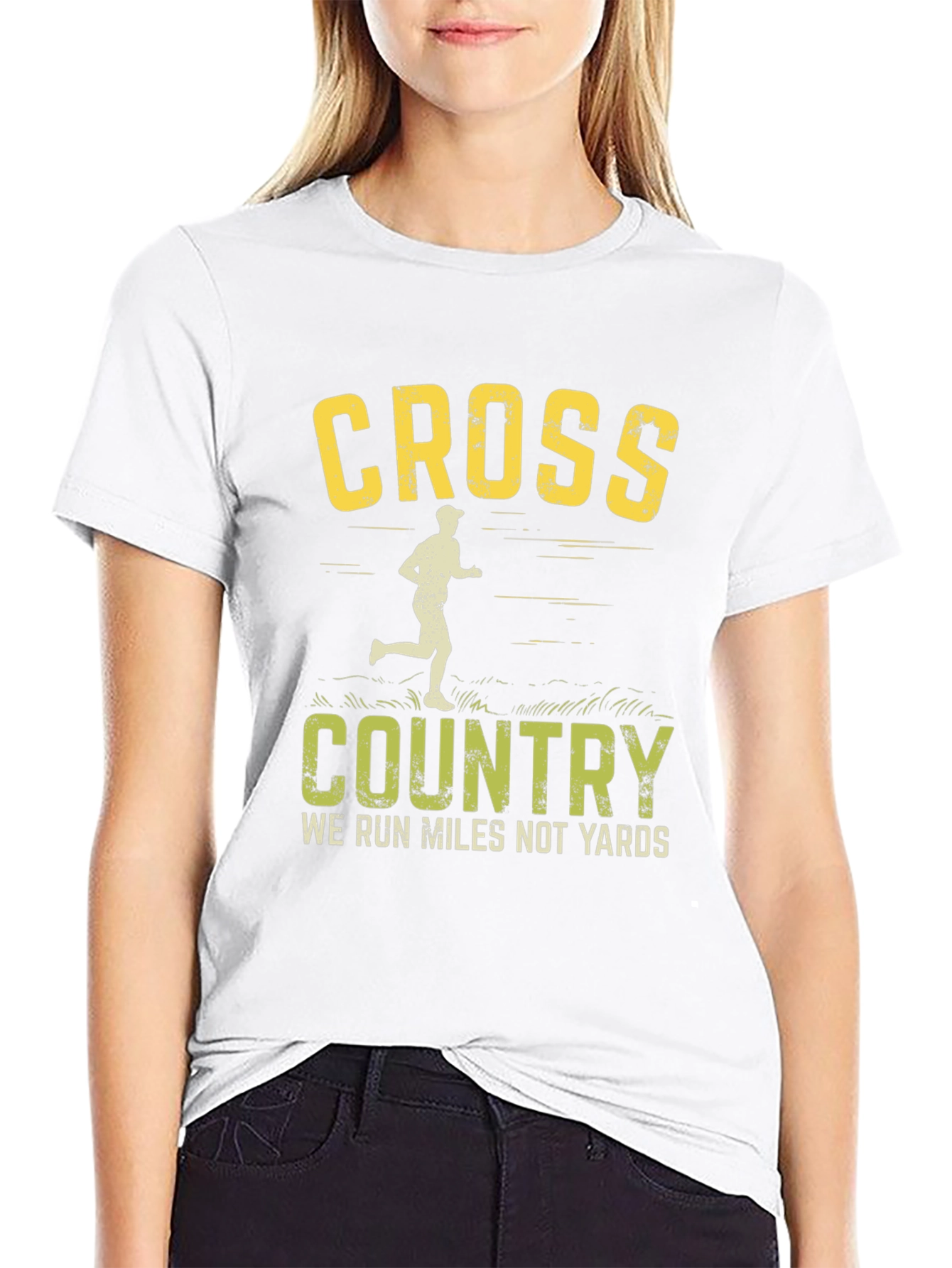 Cross Country Running T-Shirt - We Run Miles Not Yards