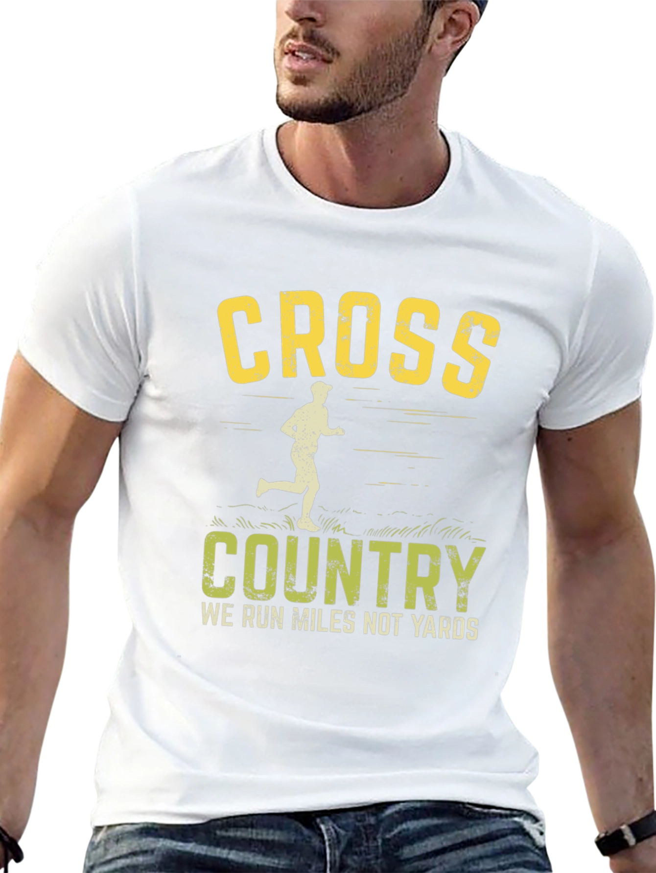 Cross Country Running T-Shirt - We Run Miles Not Yards