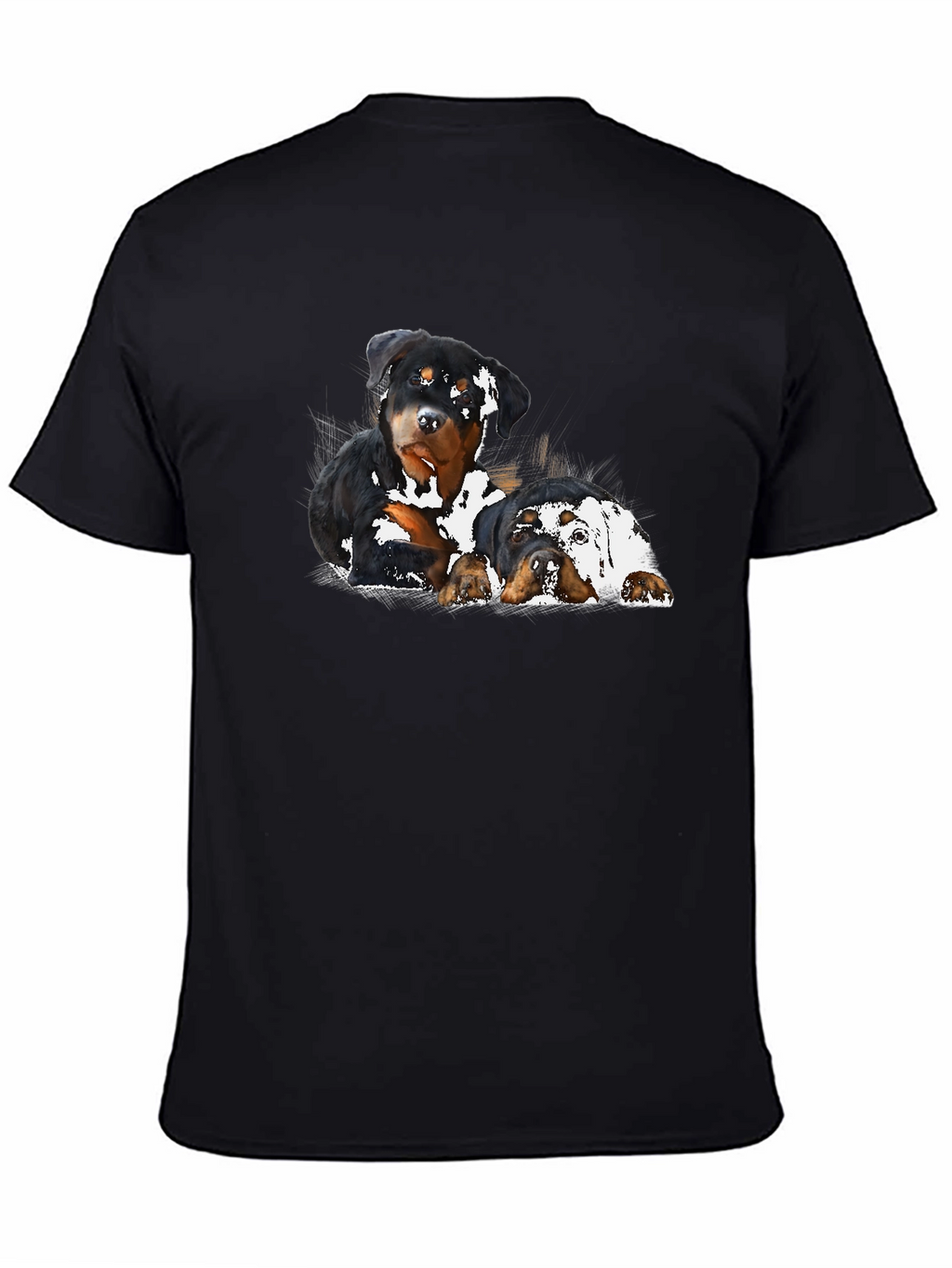 Rottweiler Puppies T-Shirt - Black Graphic Tee