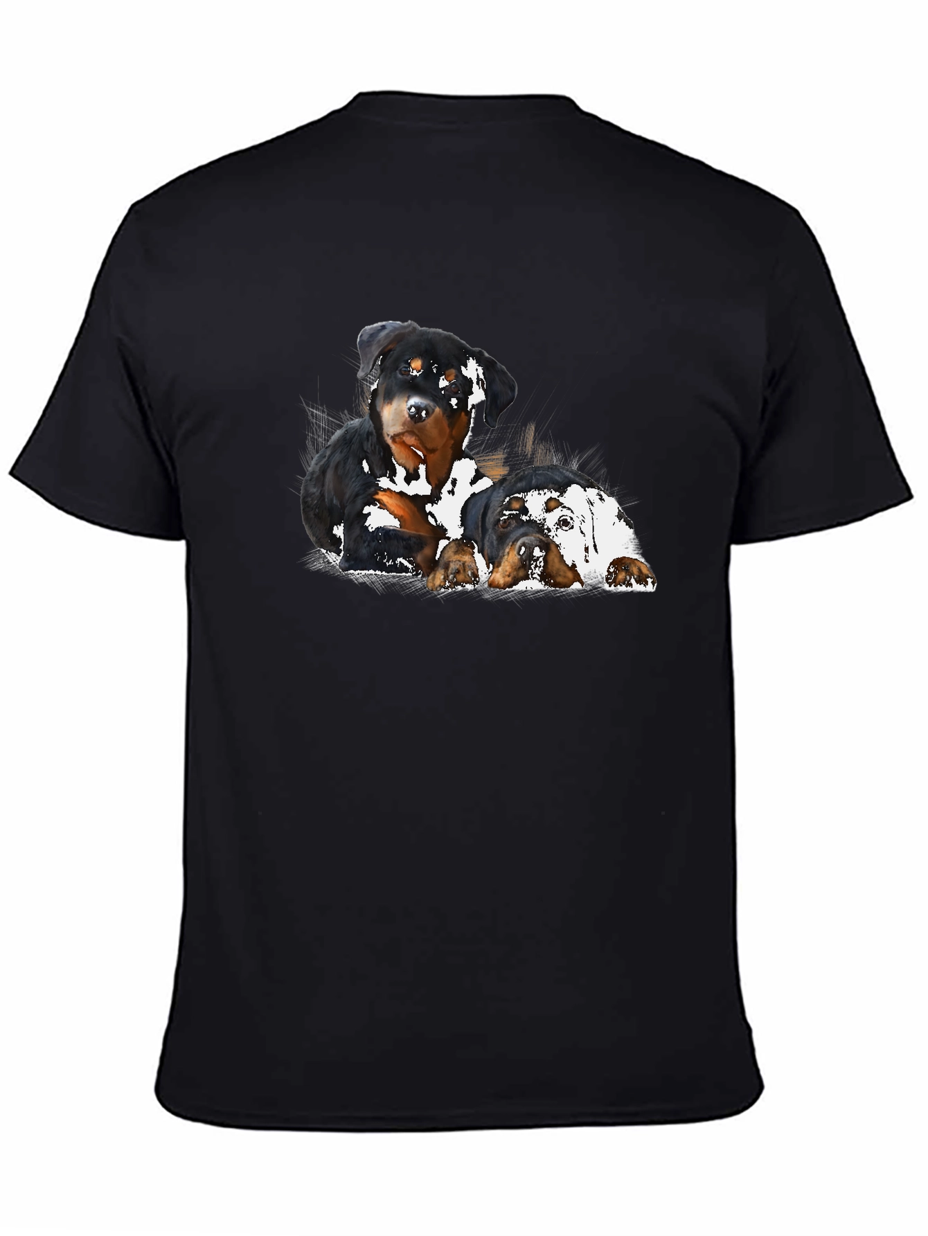 Rottweiler Puppies T-Shirt - Black Graphic Tee