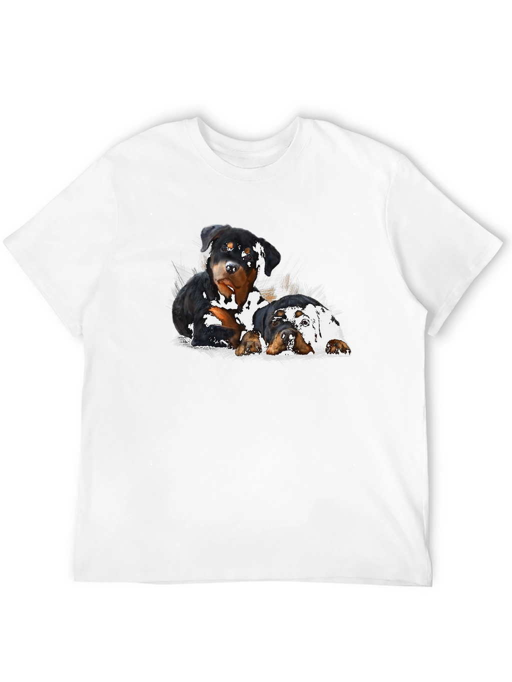 Rottweiler Puppies T-Shirt - Black Graphic Tee
