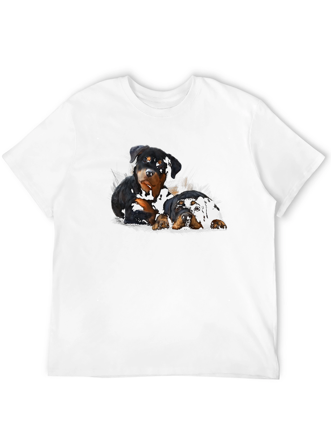 Rottweiler Puppies T-Shirt - Black Graphic Tee