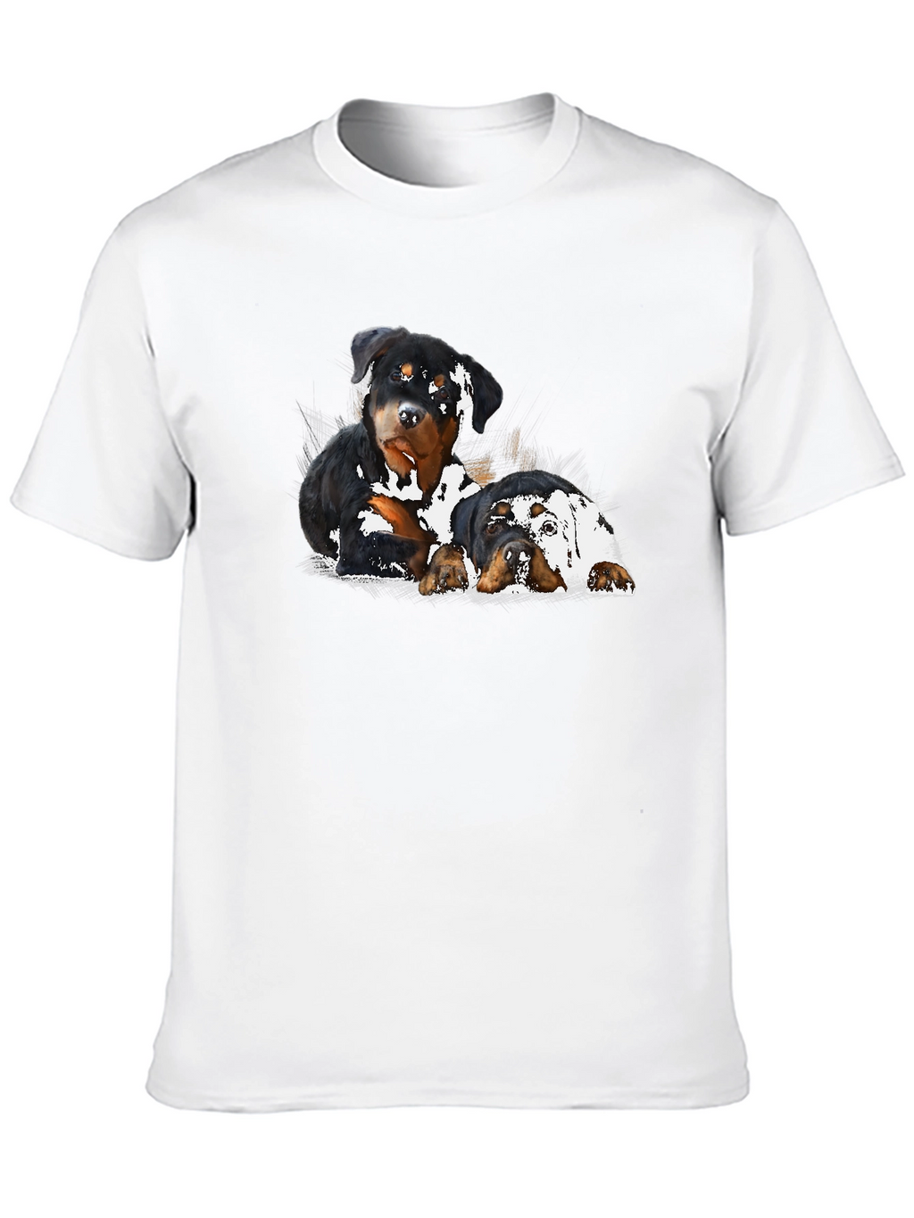 Rottweiler Puppies T-Shirt - Black Graphic Tee