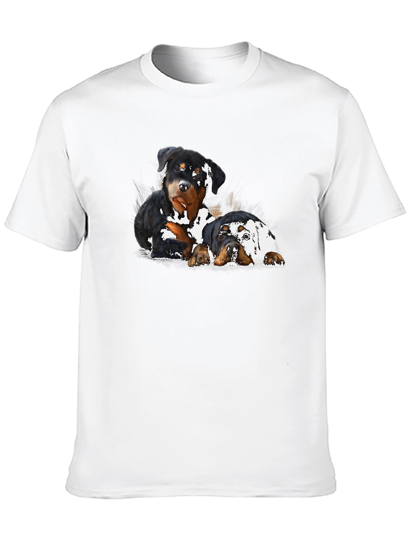 Rottweiler Puppies T-Shirt - Black Graphic Tee