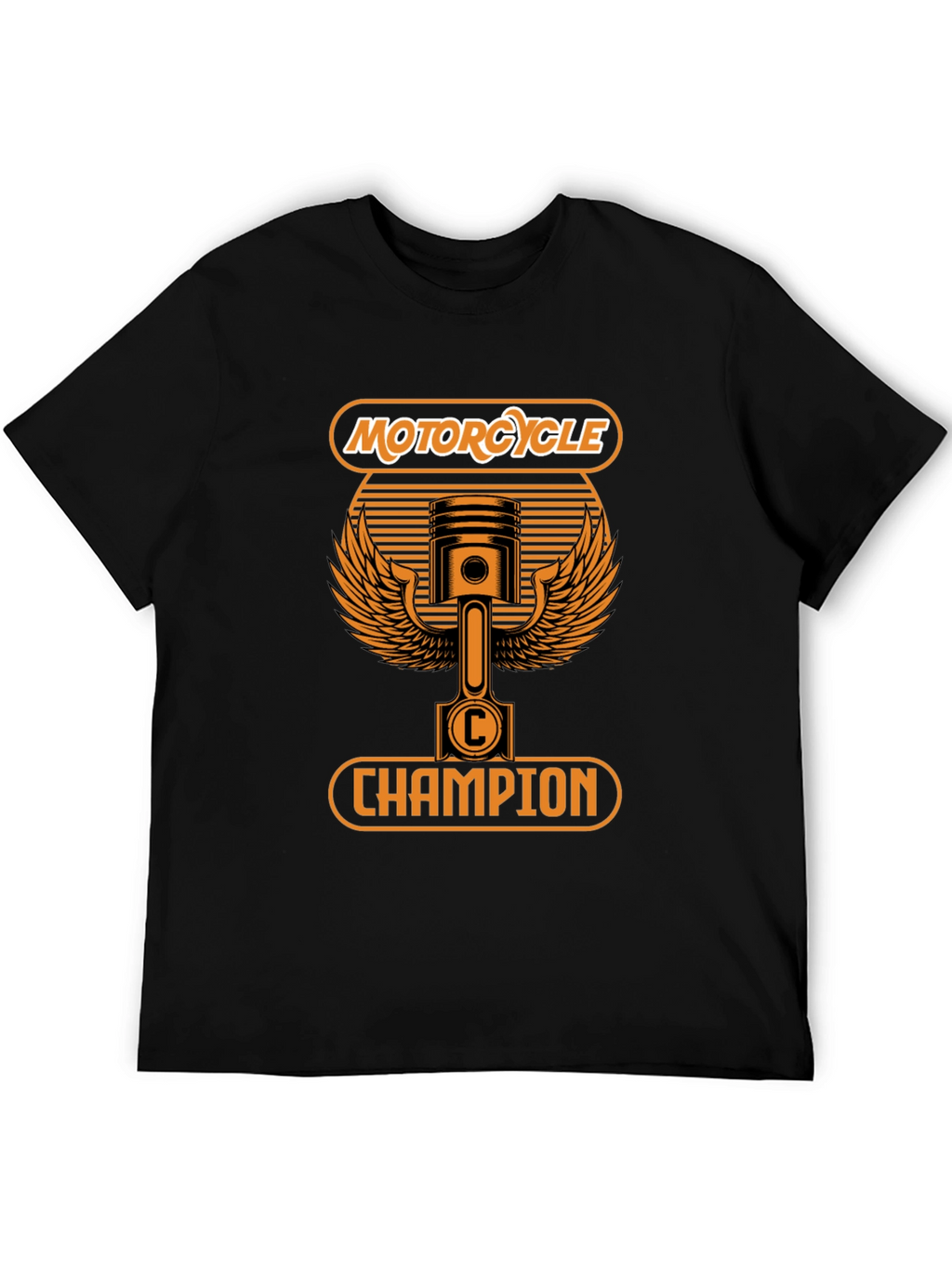 Motorcycle Champion Graphic T-Shirt - Black