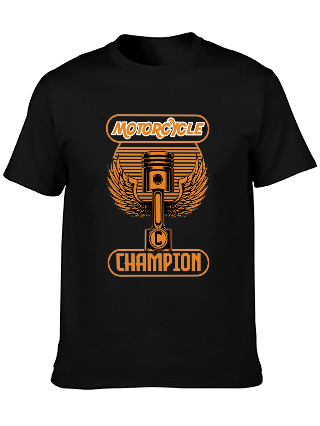 Motorcycle Champion Graphic T-Shirt - Black