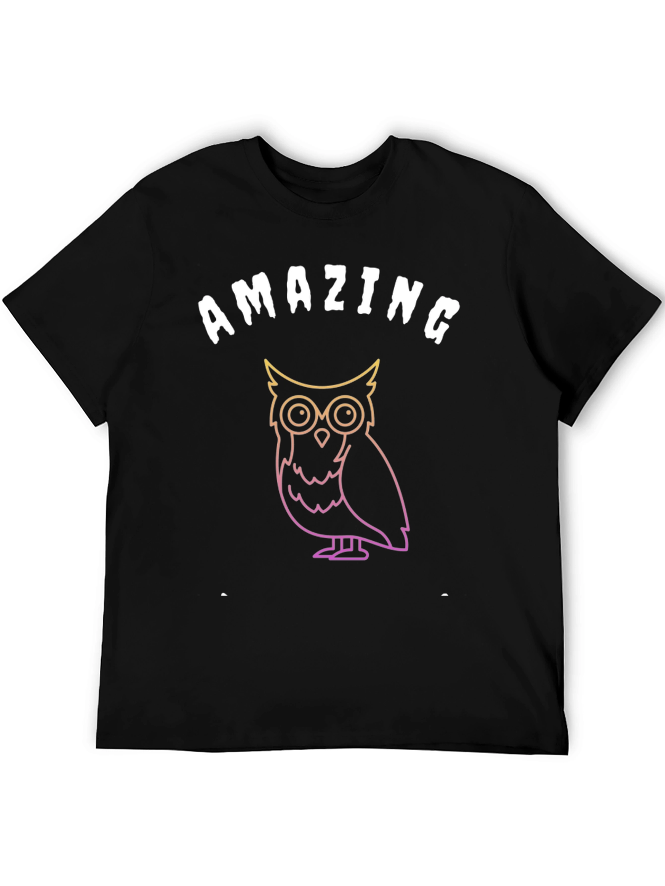 Amazing Owl Graphic T-Shirt - Soft Black Tee