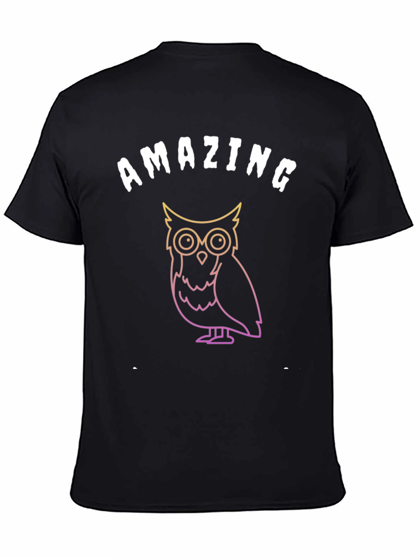 Amazing Owl Graphic T-Shirt - Soft Black Tee