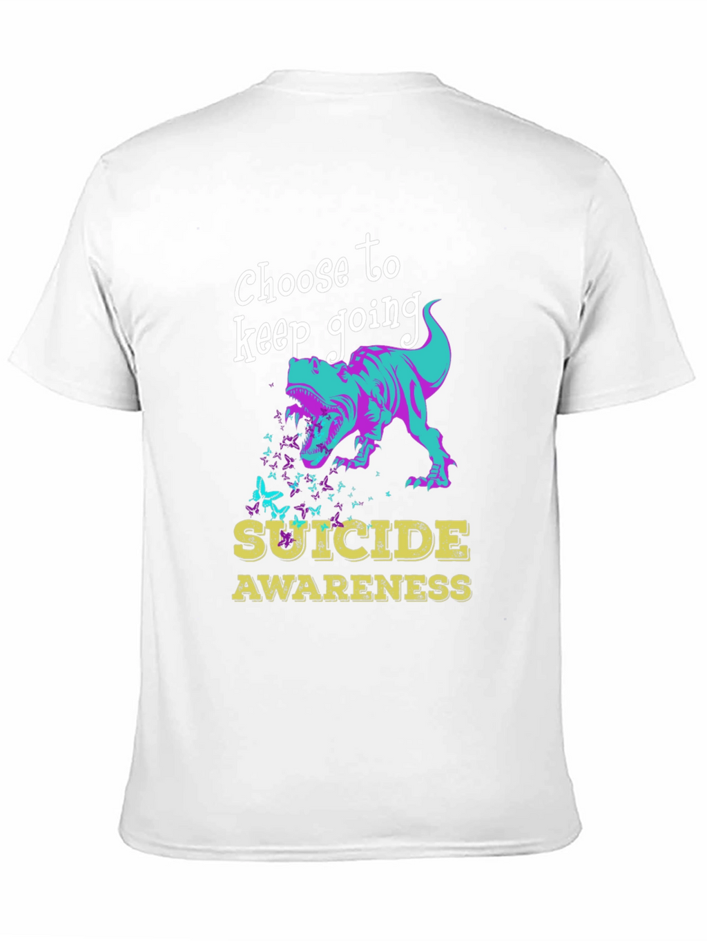 Suicide Awareness Dinosaur Graphic T-Shirt