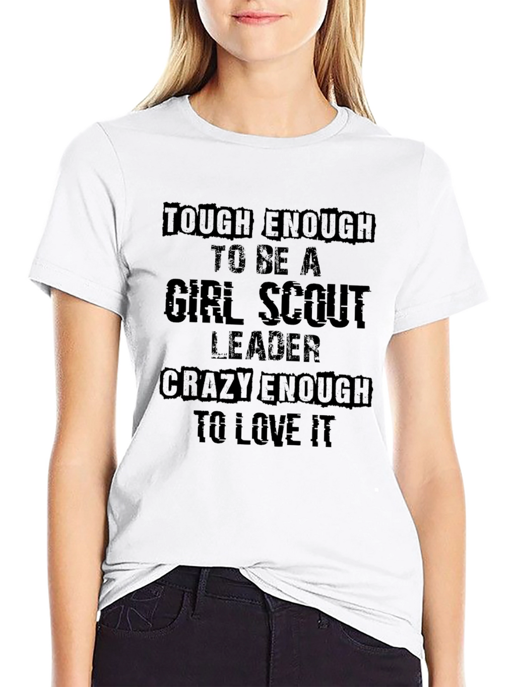 Tough Enough Girl Scout Leader Black T-Shirt