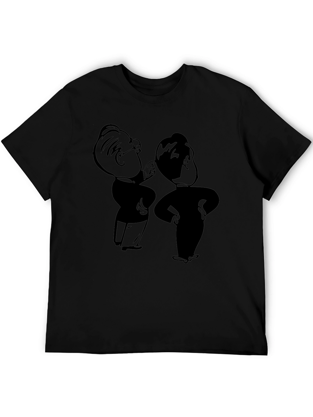 Retro Cartoon Graphic Black T-Shirt