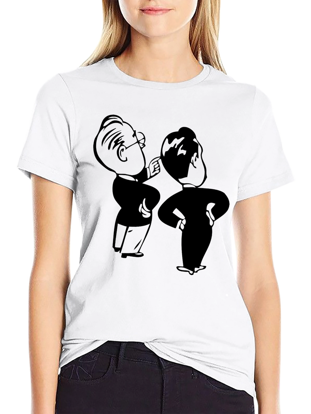Retro Cartoon Graphic Black T-Shirt