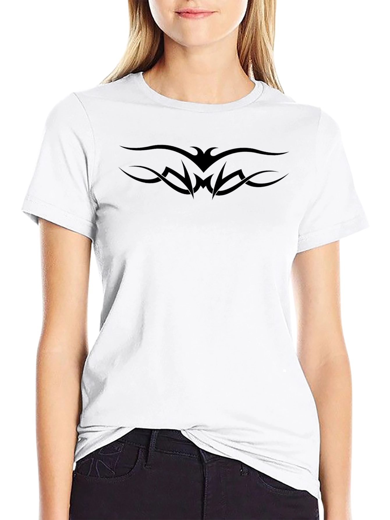 Tribal Tattoo Design Black T-Shirt for Men