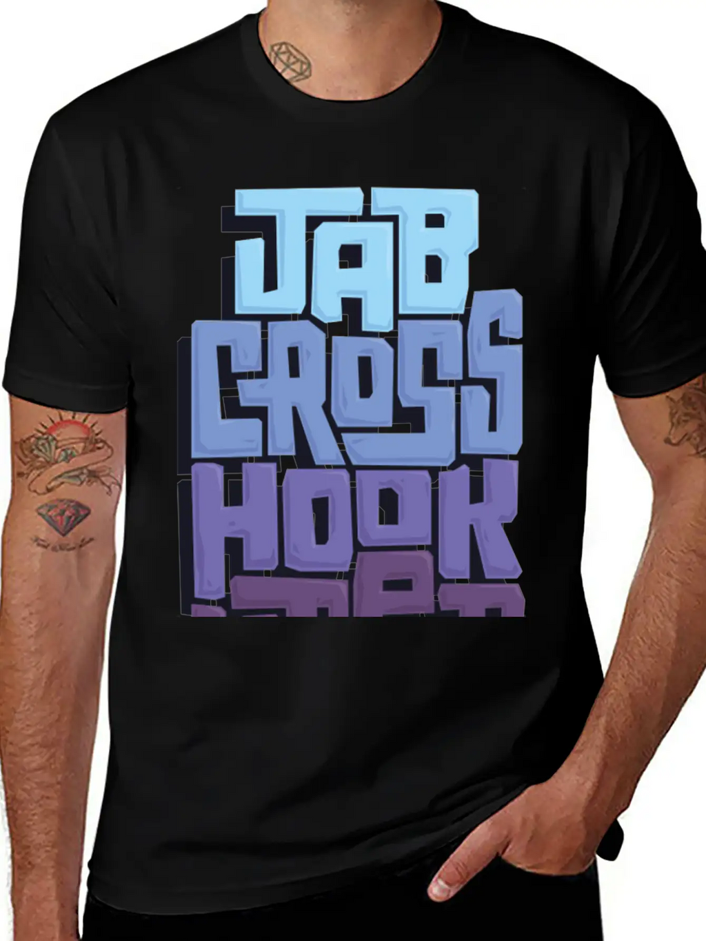 Jab Cross Hook Upper Music Breathable Soft Cotton T-Shirt – Timeless Casual Look