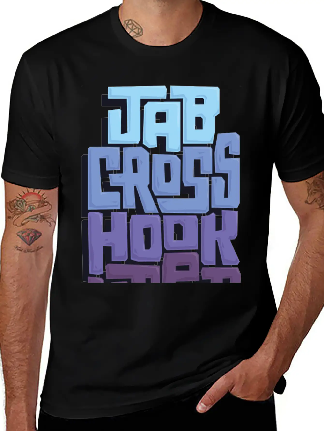 Jab Cross Hook Upper Music Breathable Soft Cotton T-Shirt – Timeless Casual Look